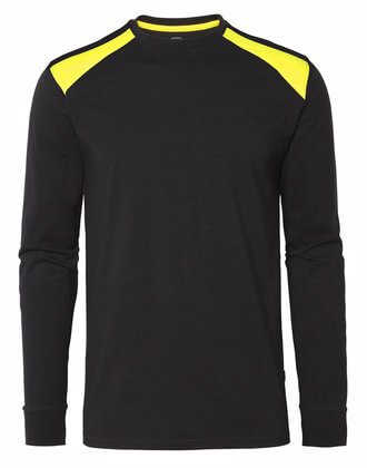Långärmad t-shirt svart och gul