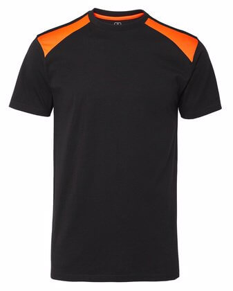 T-shirt svart och orange