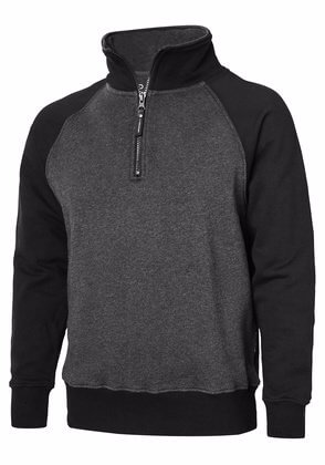 Sweatshirt half-zip svart grå