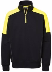 Sweatshirt Half-Zip svart och gul